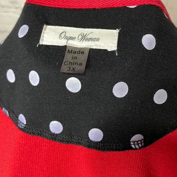 Onque Woman Red Zip Up Jacket - Picture 5 of 6